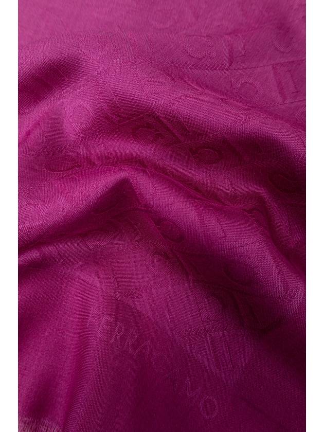 FERRAGAMO Scarf With Monogram, Women's, Pink - SALVATORE FERRAGAMO - BALAAN 3