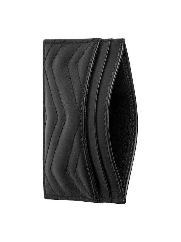 GG Marmont Matelasse 2 Tier Card Wallet Black - GUCCI - BALAAN 3