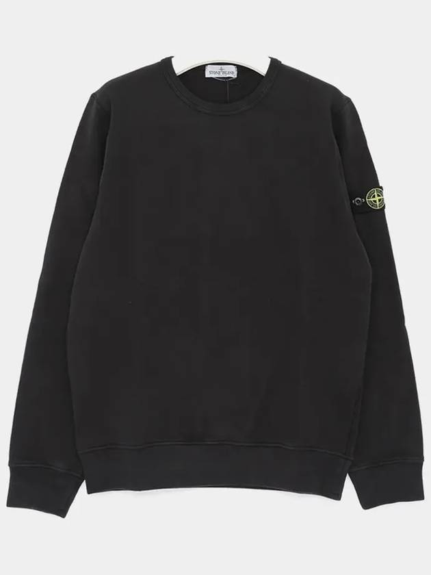 Kids Wappen Patch Organic Cotton Fleece Sweatshirt Black - STONE ISLAND - BALAAN 3