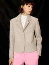 Wool Crop Beige Jacket Wool Crop Beige JK - DAMAGE MNEMONIC - BALAAN 2