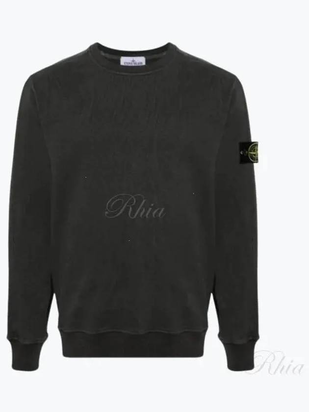 Logo Patch Crew Neck Sweatshirt Dark Grey - STONE ISLAND - BALAAN 2