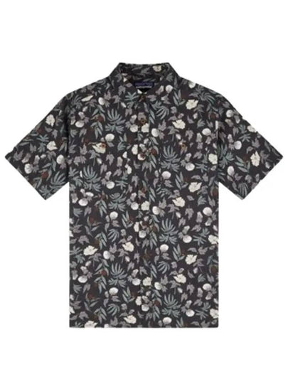 Men's Step Back Floral Short Sleeve Shirt Grey - PATAGONIA - BALAAN 2