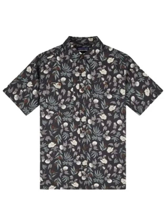 Men's Step Back Floral Short Sleeve Shirt Grey - PATAGONIA - BALAAN 2