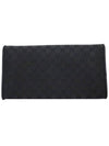 Women s Celine Black Triope Canvas Leather Trimmed Large Long Wallet gt Gangbuk used luxury goods - CELINE - BALAAN 3