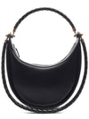 Black Double Weaving Strap Hula Hoop Shoulder Bag 794902 V3IW1 1019 - BOTTEGA VENETA - BALAAN 3