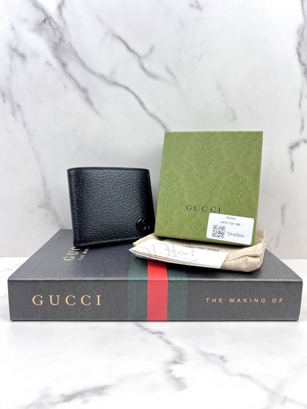 GG Marmont Leather Half Wallet Black - GUCCI - BALAAN 9