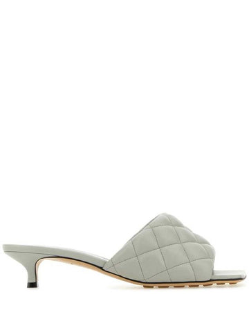 Padded Leather Mule Light Grey - BOTTEGA VENETA - BALAAN 1