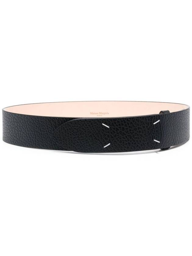 4 Stitch Leather Belt Black - MAISON MARGIELA - BALAAN 2