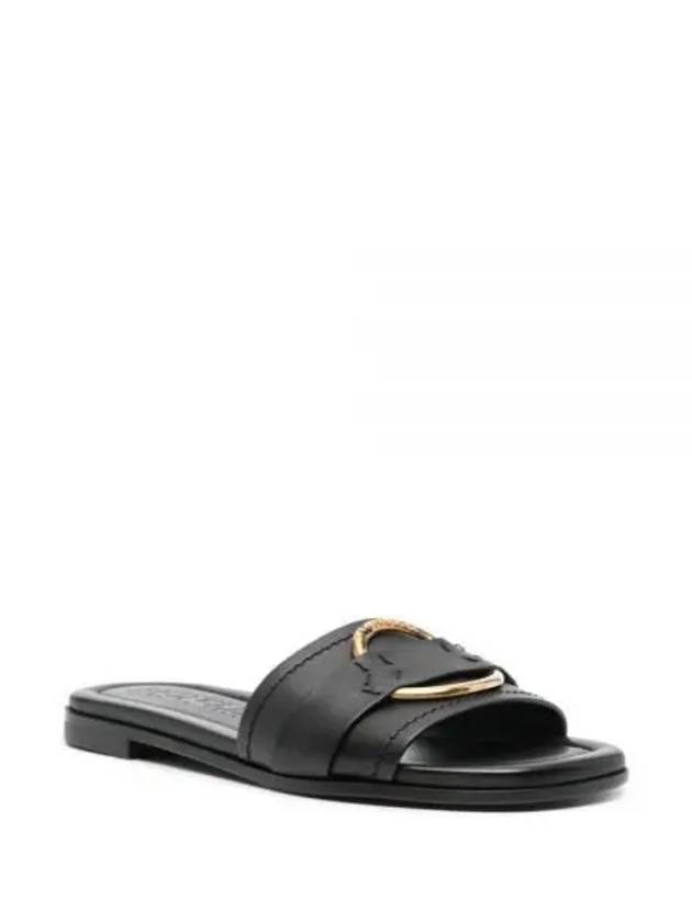 Bell Leather Slippers Black - MONCLER - BALAAN 2