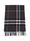 Check Fringe Cashmere Scarf Brown - BURBERRY - BALAAN 4