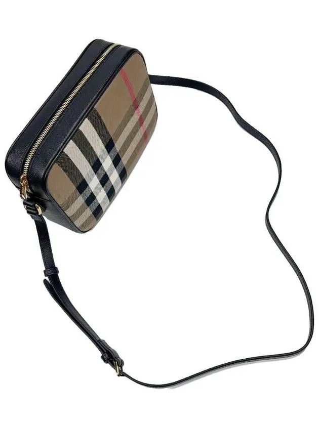 Checked Leather Camera Cross Bag Brown - BURBERRY - BALAAN 4