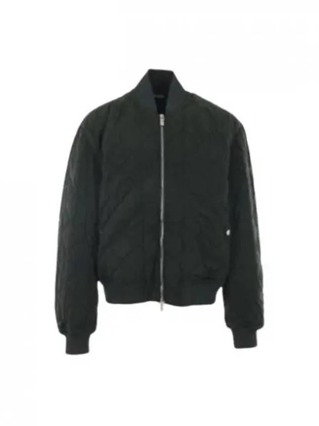 Quilted Zip-Up Bomber Jacket Green - BURBERRY - BALAAN 2