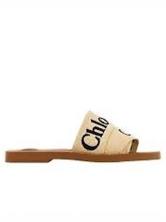 CHC23U188EF Woody Logo Flat Mule Slide Sandals Slippers 1026717 - CHLOE - BALAAN 1
