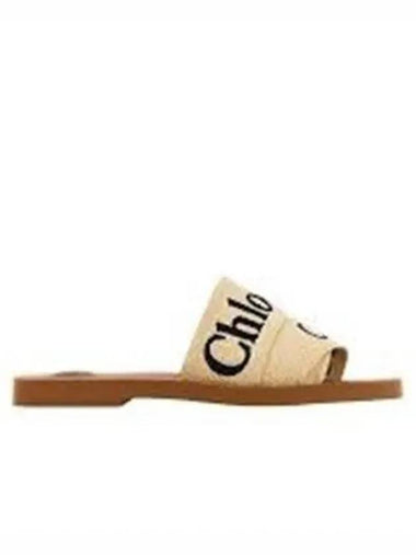 CHC23U188EF Woody Logo Flat Mule Slide Sandals Slippers 270905 1026717 - CHLOE - BALAAN 1