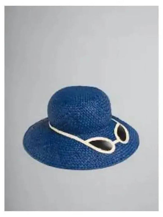 Sunglasses Printing Straw Hat Dark Blue CLMC0058A000B98 - MARNI - BALAAN 1