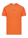 Tricromia Three Print Cotton Jersey T-Shirt Orange - STONE ISLAND - BALAAN 1