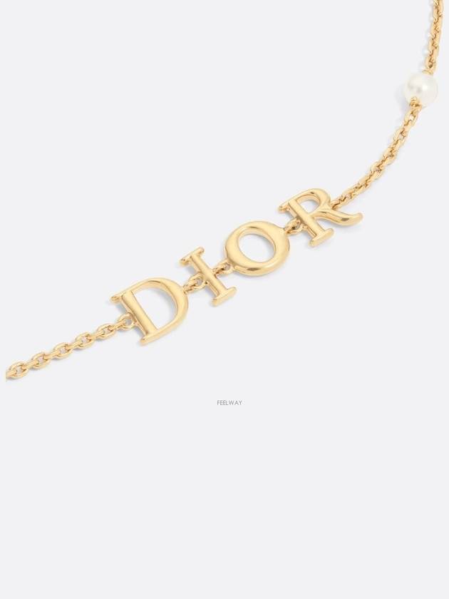 Revolution Logo Pearl Bracelet Gold - DIOR - BALAAN 5