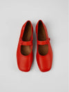 Casi Myra Mary Jane Leather Flat Red - CAMPER - BALAAN 4