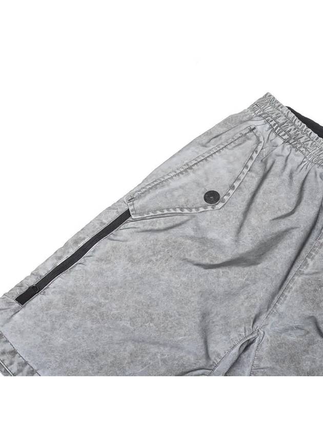 Plated Reflective Dust Colour Bermuda Shorts Grey - STONE ISLAND - BALAAN 5