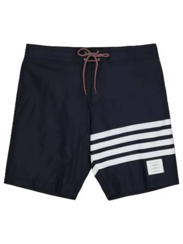 Men's Diagonal Drawstring Waist Board Swim Shorts Navy - THOM BROWNE - BALAAN 2