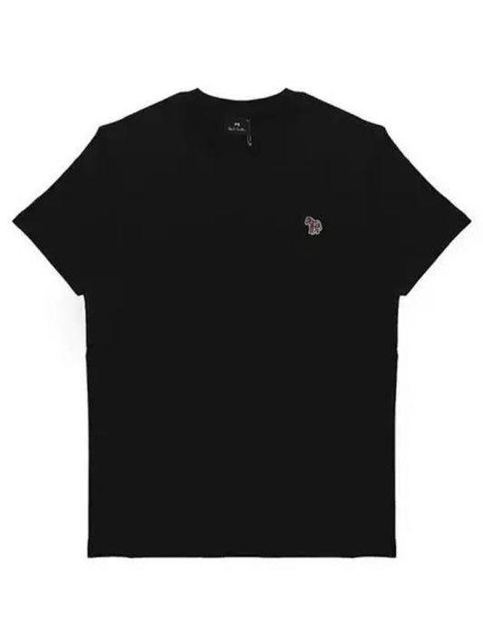 Zebra Logo Cotton Short Sleeve T-Shirt Black - PAUL SMITH - BALAAN 2