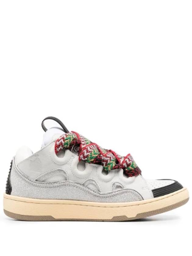 Glitter Woven Lace Low Top Sneakers White - LANVIN - BALAAN 1