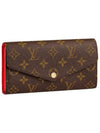 Sarah Monogram Long Wallet Brown Red - LOUIS VUITTON - BALAAN 2