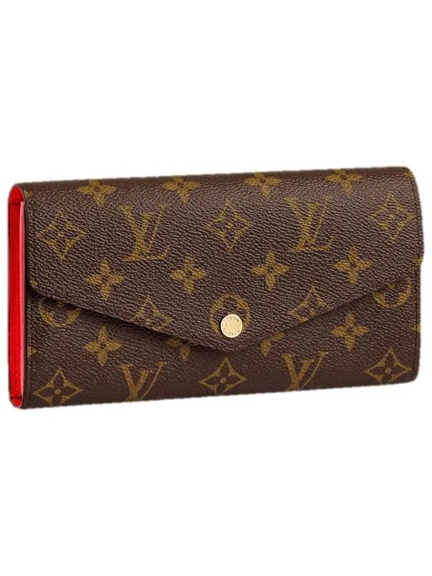 Sarah Monogram Long Wallet Brown Red - LOUIS VUITTON - BALAAN 2