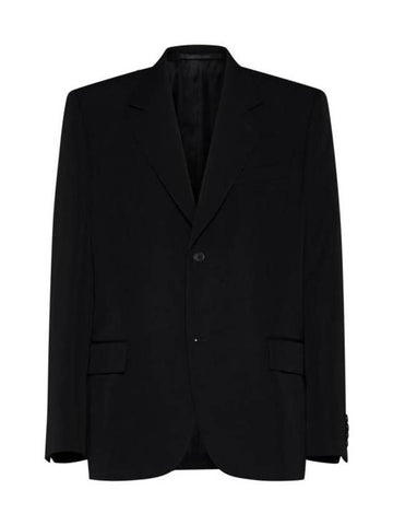 Single Breasted Wool Blazer Jacket Black - BALENCIAGA - BALAAN 1