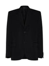 Single Breasted Wool Blazer Jacket Black - BALENCIAGA - BALAAN 1