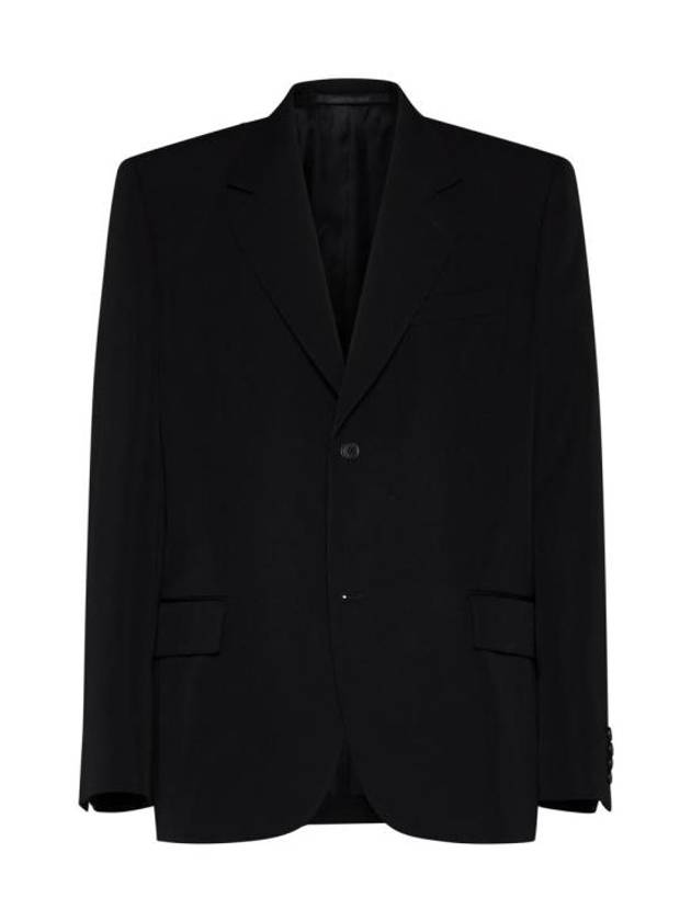 Single Breasted Wool Blazer Jacket Black - BALENCIAGA - BALAAN 1