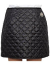 Padded Mini A-Line Skirt Black - MONCLER - BALAAN 7