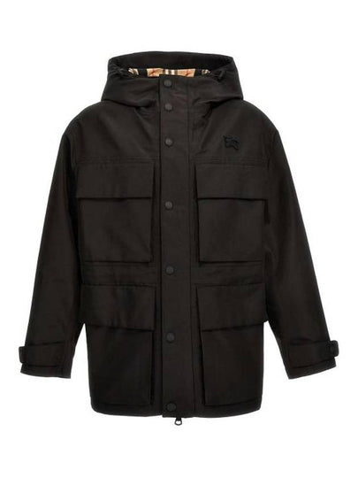 Patch Pocket Parka Black - BURBERRY - BALAAN 2