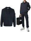 Wappen Patch Cotton Hoodie Navy - STONE ISLAND - BALAAN 2