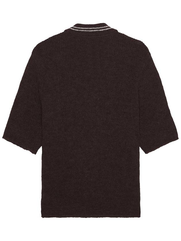 Traditional Polo Fuzzy Alpaca Knit Top Brown - OUR LEGACY - BALAAN 3