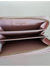 Classic zipper caviar card wallet pink gold AP0216 - CHANEL - BALAAN 6