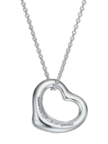 Open Heart Elsa Peretti 16mm Necklace Silver - TIFFANY & CO. - BALAAN 1