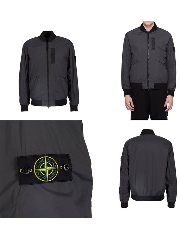 Skin Touch Nylon TC Primaloft Bomber Jacket Charcoal - STONE ISLAND - BALAAN 7