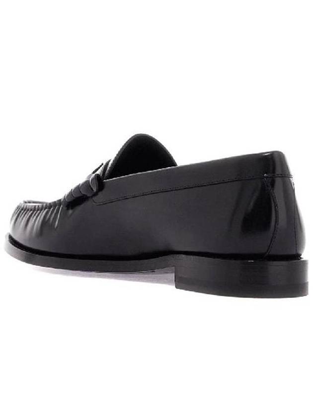 Luco Triomphe Polished Bull Loafers Black - CELINE - BALAAN 5