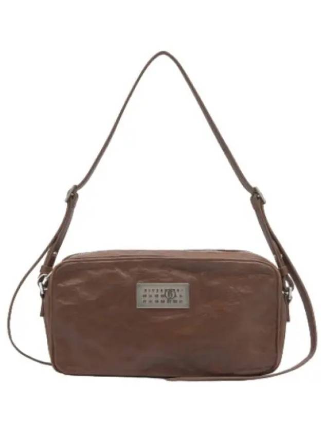 MM6 Small Numeric One Out Leather Shoulder Bag Rustic Brown - MAISON MARGIELA - BALAAN 1