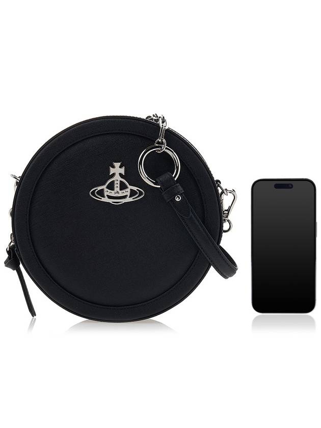 Ruby Round Saffiano Cross Bag Black - VIVIENNE WESTWOOD - BALAAN 7