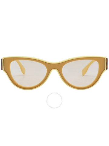 Fendi Shiny Light Brown Shield Ladies Sunglasses FE40135I 39E 140 - FENDI - BALAAN 1