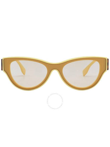 Fendi Shiny Light Brown Shield Ladies Sunglasses FE40135I 39E 140 - FENDI - BALAAN 1