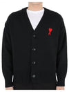 Men's de Coeur Heart Cardigan Black - AMI - BALAAN 2