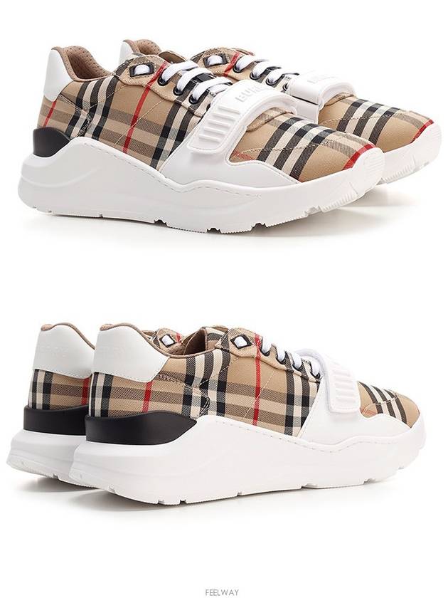 Vintage Check Suede Leather Sneakers Archive Beige - BURBERRY - BALAAN 3