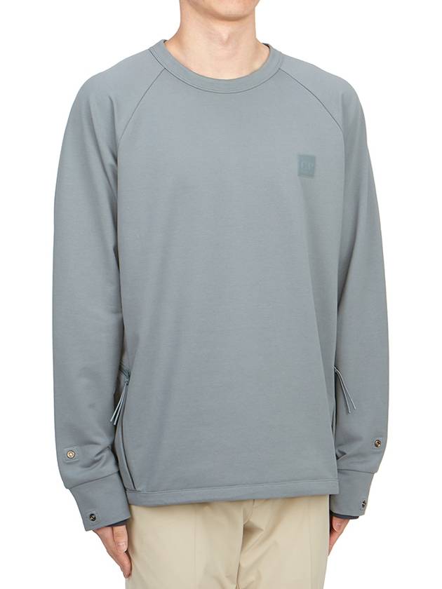 Metropolis Series Stretch Fleece Pocket Sweatshirt Turbulence - CP COMPANY - BALAAN 4