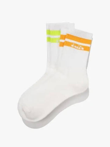 Diadora Double Stripe Quarter Socks Pack 2P LIME - DIADORA - BALAAN 1