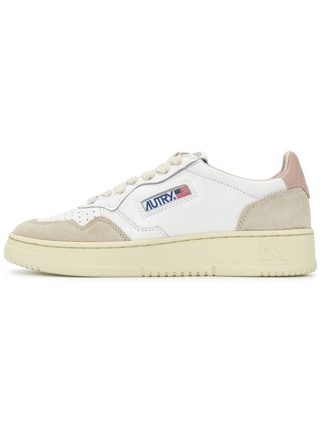 Medalist Leather Suede Low Top Sneakers White Pink - AUTRY - BALAAN 5