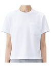 Midweight Jersey Boxy Pocket Short Sleeve T-Shirt White - THOM BROWNE - BALAAN 2