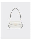 Brushed Leather Shoulder Bag White - PRADA - BALAAN 1